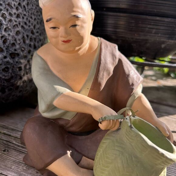 HAKATA URASAKI Dolls "The Basket Maker" figurine CIRCA 1970s - Picture 9 of 13